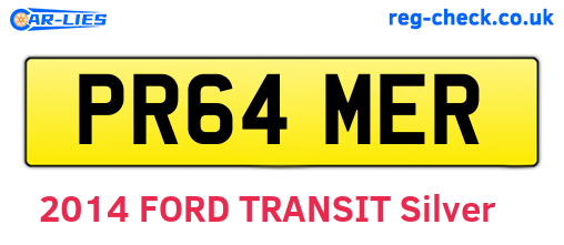 PR64MER are the vehicle registration plates.