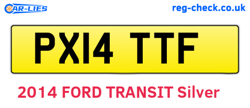 PX14TTF are the vehicle registration plates.