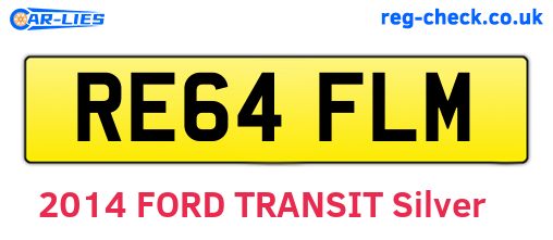 RE64FLM are the vehicle registration plates.