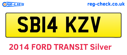 SB14KZV are the vehicle registration plates.