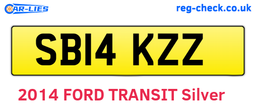 SB14KZZ are the vehicle registration plates.