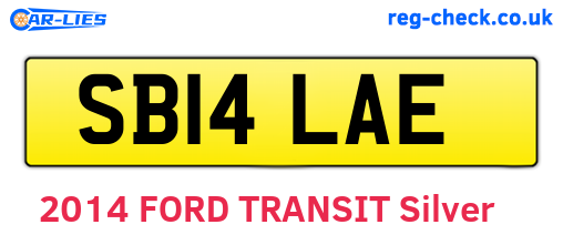 SB14LAE are the vehicle registration plates.