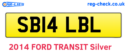 SB14LBL are the vehicle registration plates.