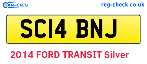 SC14BNJ are the vehicle registration plates.