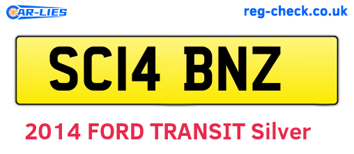 SC14BNZ are the vehicle registration plates.