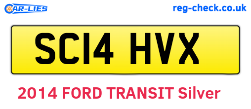SC14HVX are the vehicle registration plates.
