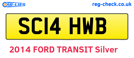 SC14HWB are the vehicle registration plates.