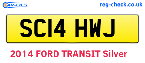 SC14HWJ are the vehicle registration plates.