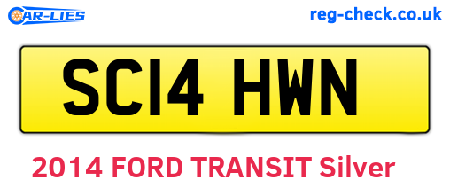 SC14HWN are the vehicle registration plates.