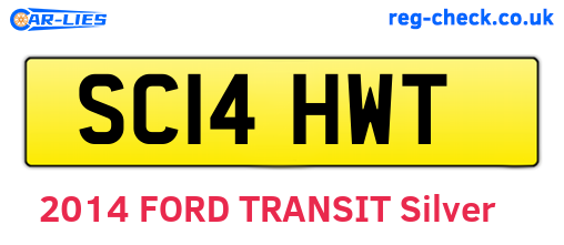 SC14HWT are the vehicle registration plates.