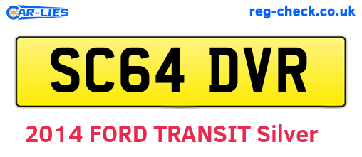 SC64DVR are the vehicle registration plates.