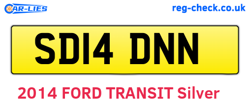 SD14DNN are the vehicle registration plates.