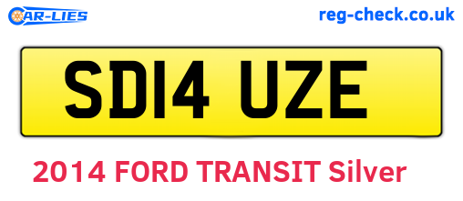SD14UZE are the vehicle registration plates.