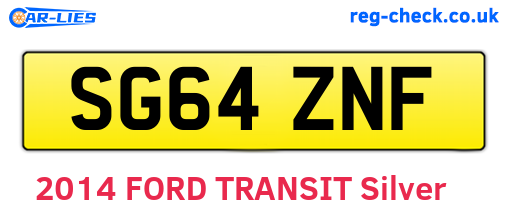 SG64ZNF are the vehicle registration plates.