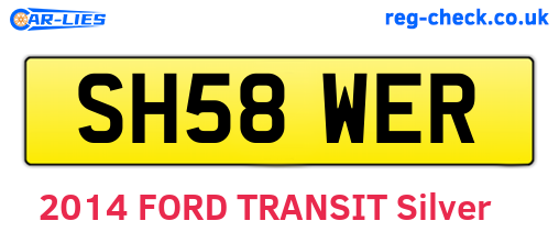SH58WER are the vehicle registration plates.