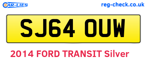 SJ64OUW are the vehicle registration plates.
