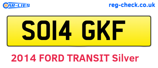 SO14GKF are the vehicle registration plates.