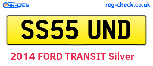 SS55UND are the vehicle registration plates.