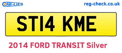 ST14KME are the vehicle registration plates.