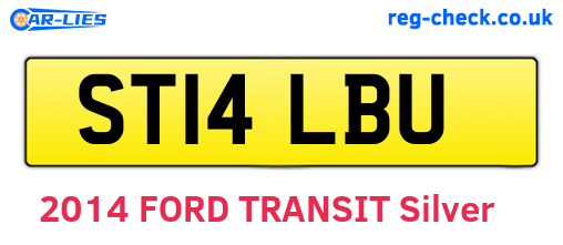 ST14LBU are the vehicle registration plates.