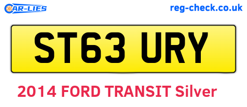 ST63URY are the vehicle registration plates.