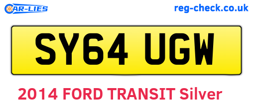 SY64UGW are the vehicle registration plates.
