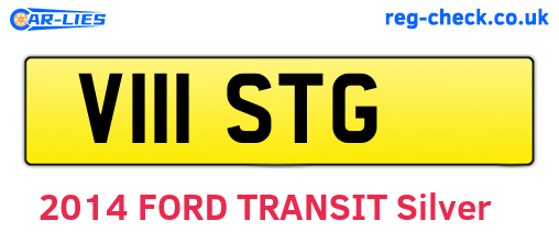 V111STG are the vehicle registration plates.