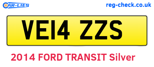 VE14ZZS are the vehicle registration plates.