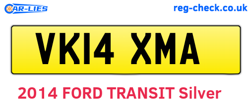 VK14XMA are the vehicle registration plates.