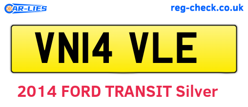 VN14VLE are the vehicle registration plates.