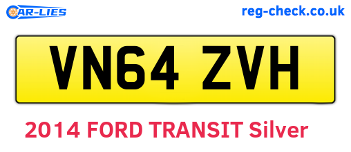 VN64ZVH are the vehicle registration plates.