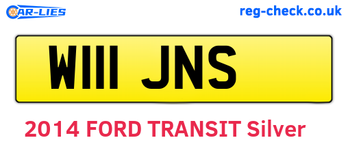 W111JNS are the vehicle registration plates.
