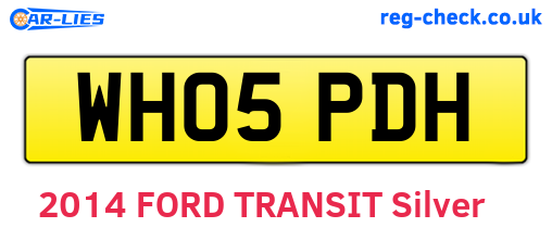 WH05PDH are the vehicle registration plates.