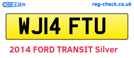 WJ14FTU are the vehicle registration plates.