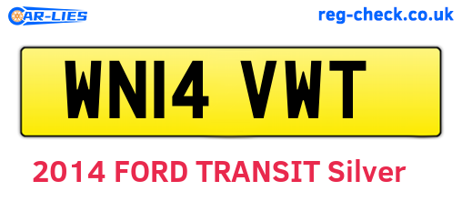WN14VWT are the vehicle registration plates.