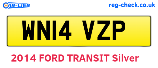 WN14VZP are the vehicle registration plates.