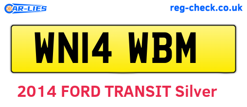 WN14WBM are the vehicle registration plates.
