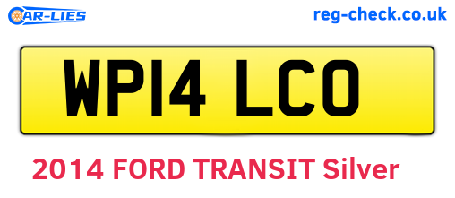 WP14LCO are the vehicle registration plates.