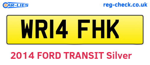 WR14FHK are the vehicle registration plates.