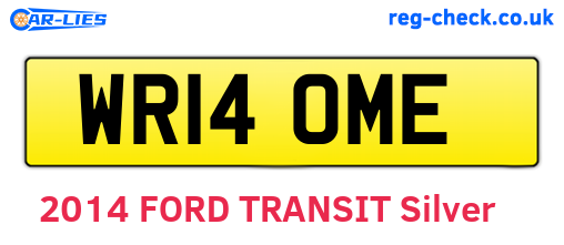 WR14OME are the vehicle registration plates.