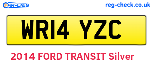 WR14YZC are the vehicle registration plates.