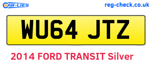 WU64JTZ are the vehicle registration plates.