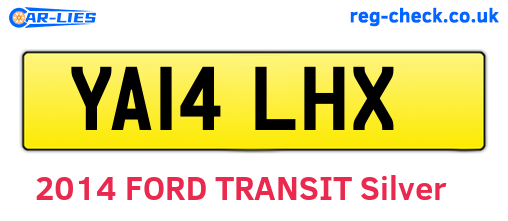 YA14LHX are the vehicle registration plates.
