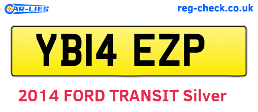 YB14EZP are the vehicle registration plates.