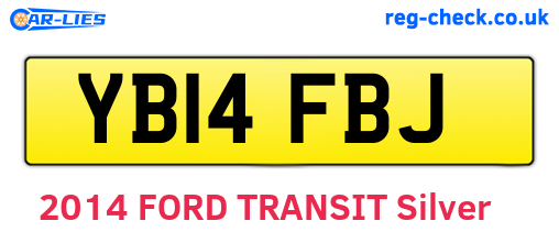 YB14FBJ are the vehicle registration plates.