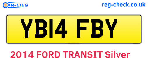 YB14FBY are the vehicle registration plates.