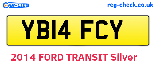 YB14FCY are the vehicle registration plates.