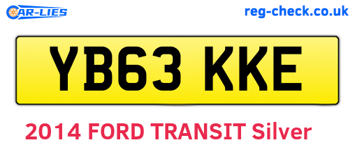 YB63KKE are the vehicle registration plates.