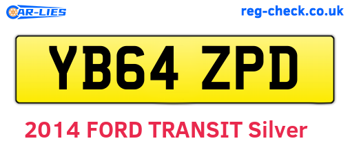 YB64ZPD are the vehicle registration plates.