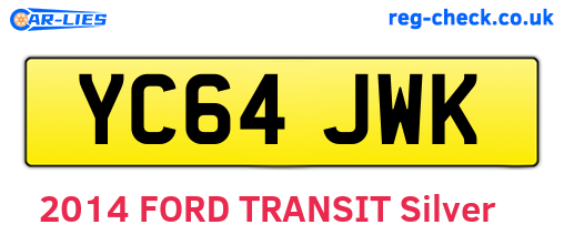 YC64JWK are the vehicle registration plates.
